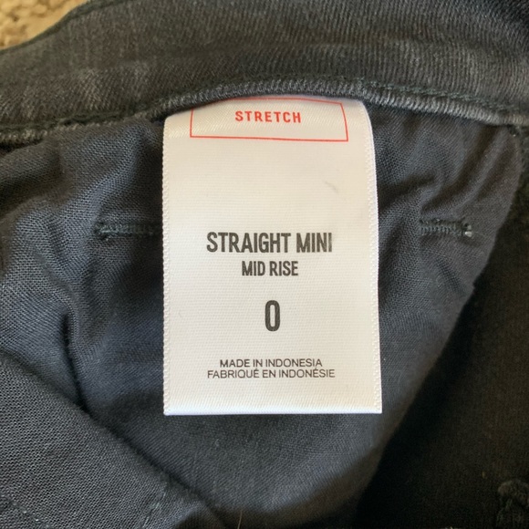 Express Black Fringe Denim Mini Skirt - Picture 5 of 6